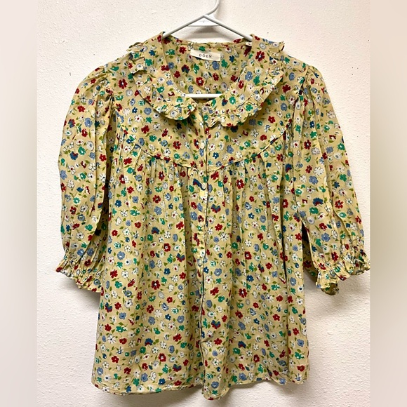 DOEN Prairie Top in Tasha Garden Floral Print L - Picture 2 of 10